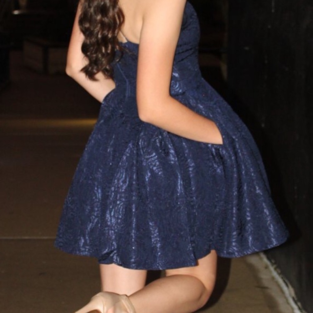 Navy blue hoco dress